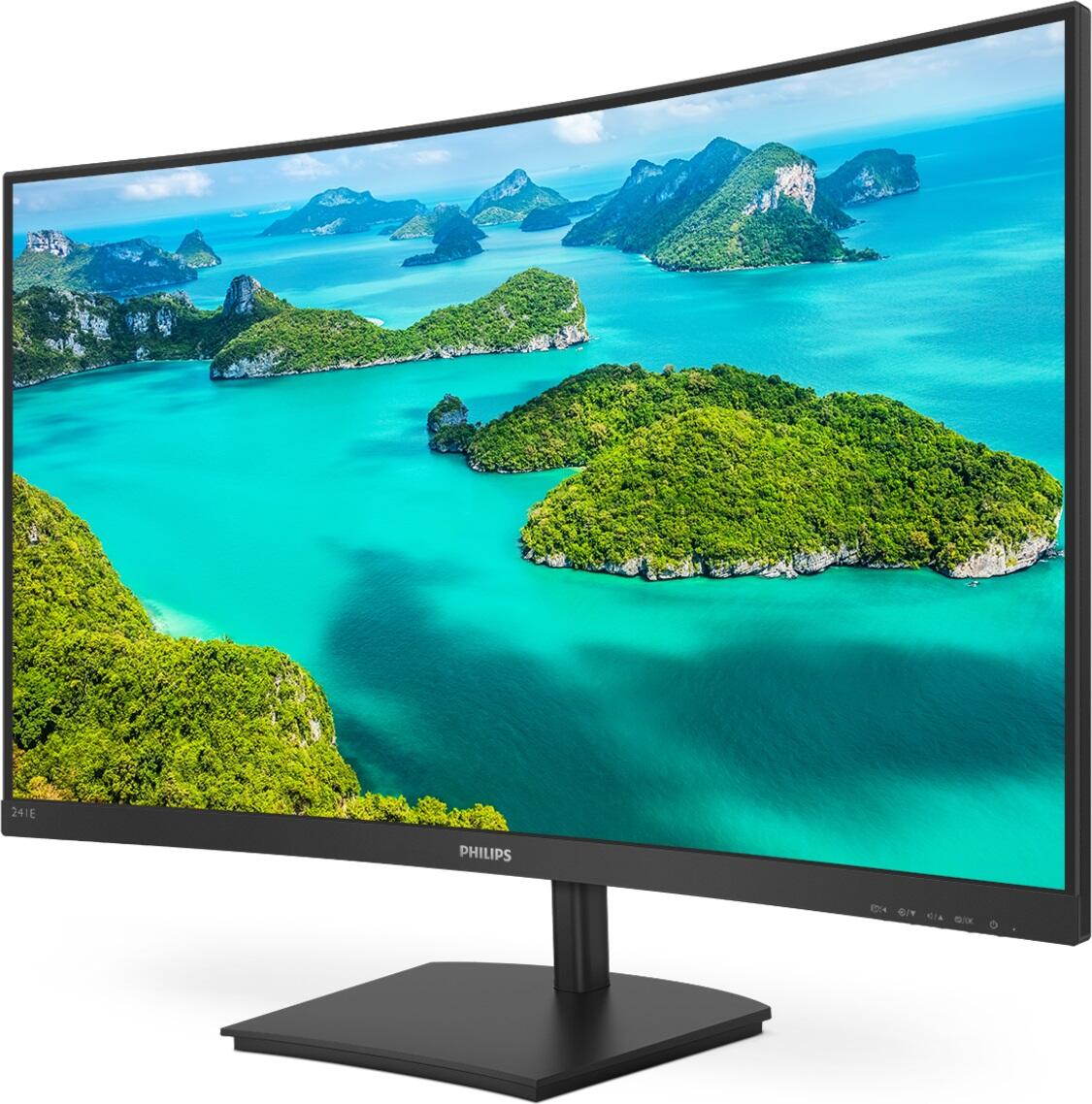 Curved Full HD Monitor Philips 241E1SCA 23.6" FHD LCD LED VA LCD Flicker free Gekrümmt