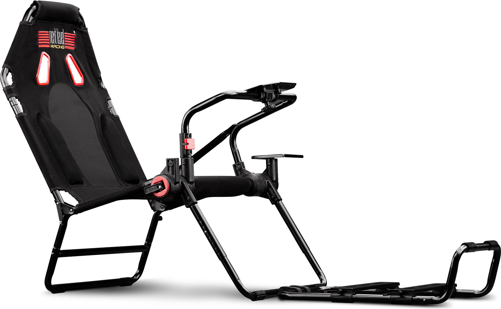 Foldable gaming chair with steering wheel holder, pedal holder and gear lever holder Next Level Racing F-GT Lite Black (75 x 175 x 127 cm)