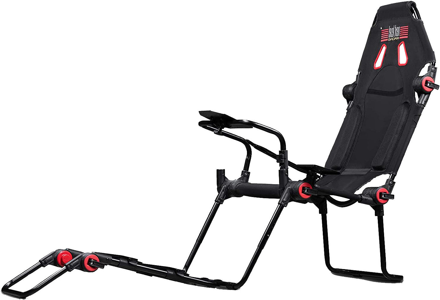 Faltbarer Gaming Stuhl mit Lenkradhalter, Pedalhalter und Schalthebel Halterung Next Level Racing F-GT Lite Schwarz (75 x 175 x 127 cm)