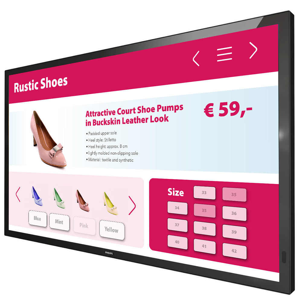 4K Ultra HD Monitor mit Touchscreen Philips 43BDL3651T LFD 43" LFD Videowall Digital Signage