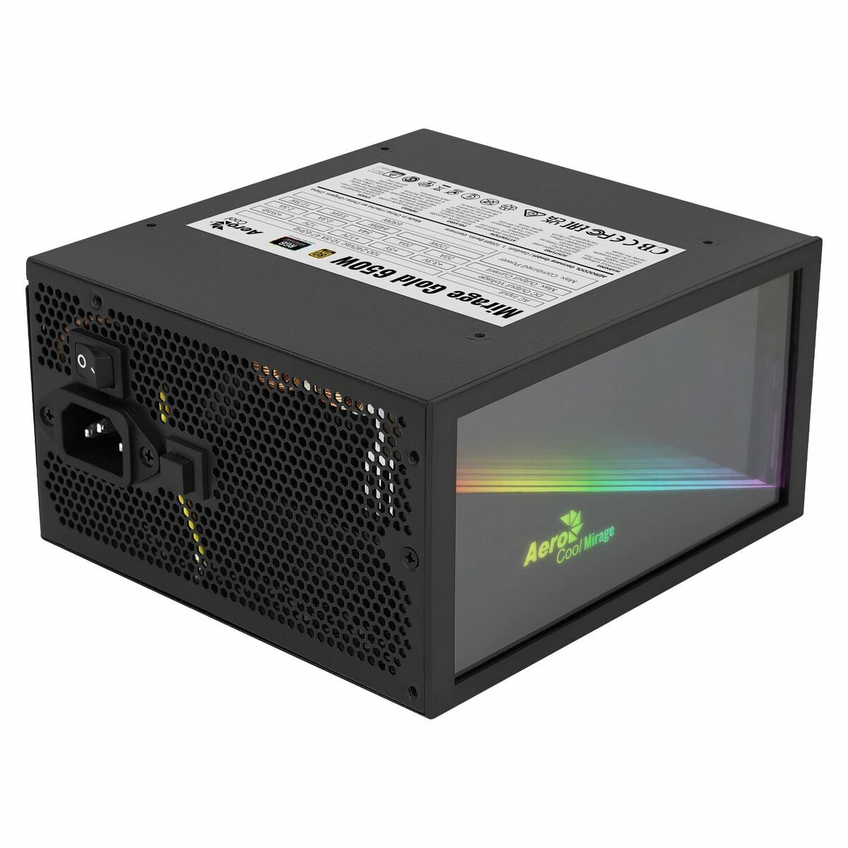 Stromquelle Aerocool MIRAGEGOLD650 650 W 80 Plus Gold RoHS