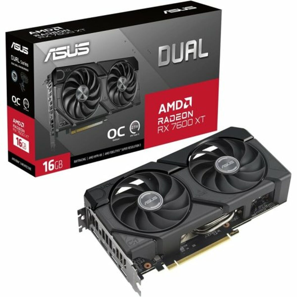 Grafikkarte Asus Dual Radeon RX 7600 XT OC Edition 16 GB GDDR6