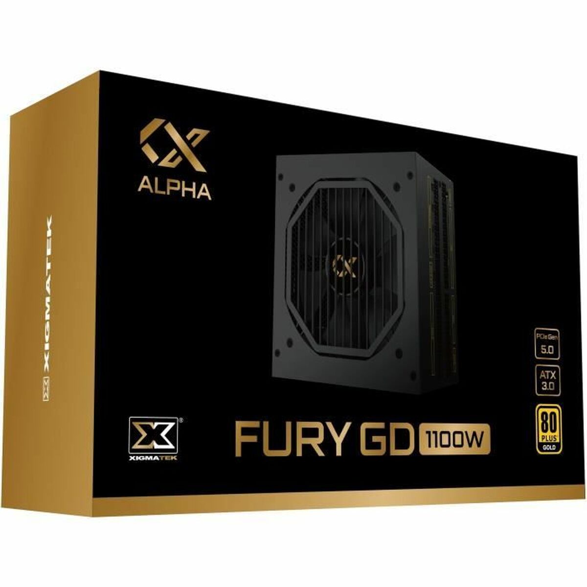 Stromquelle XIGMATEK FURY GD 1100 W Schwarz