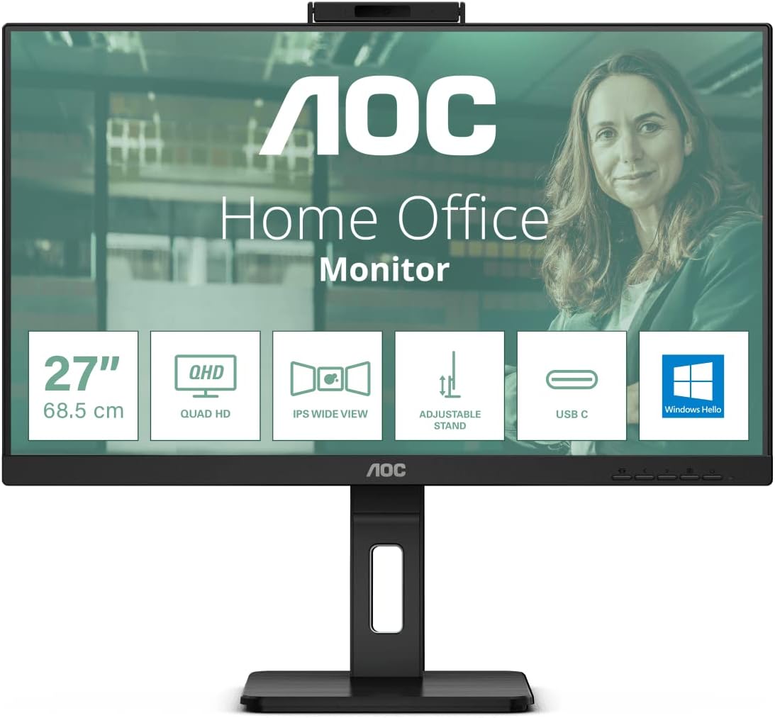 WQHD Monitor mit Webcam AOC Pro-line Q27P3CW 27"