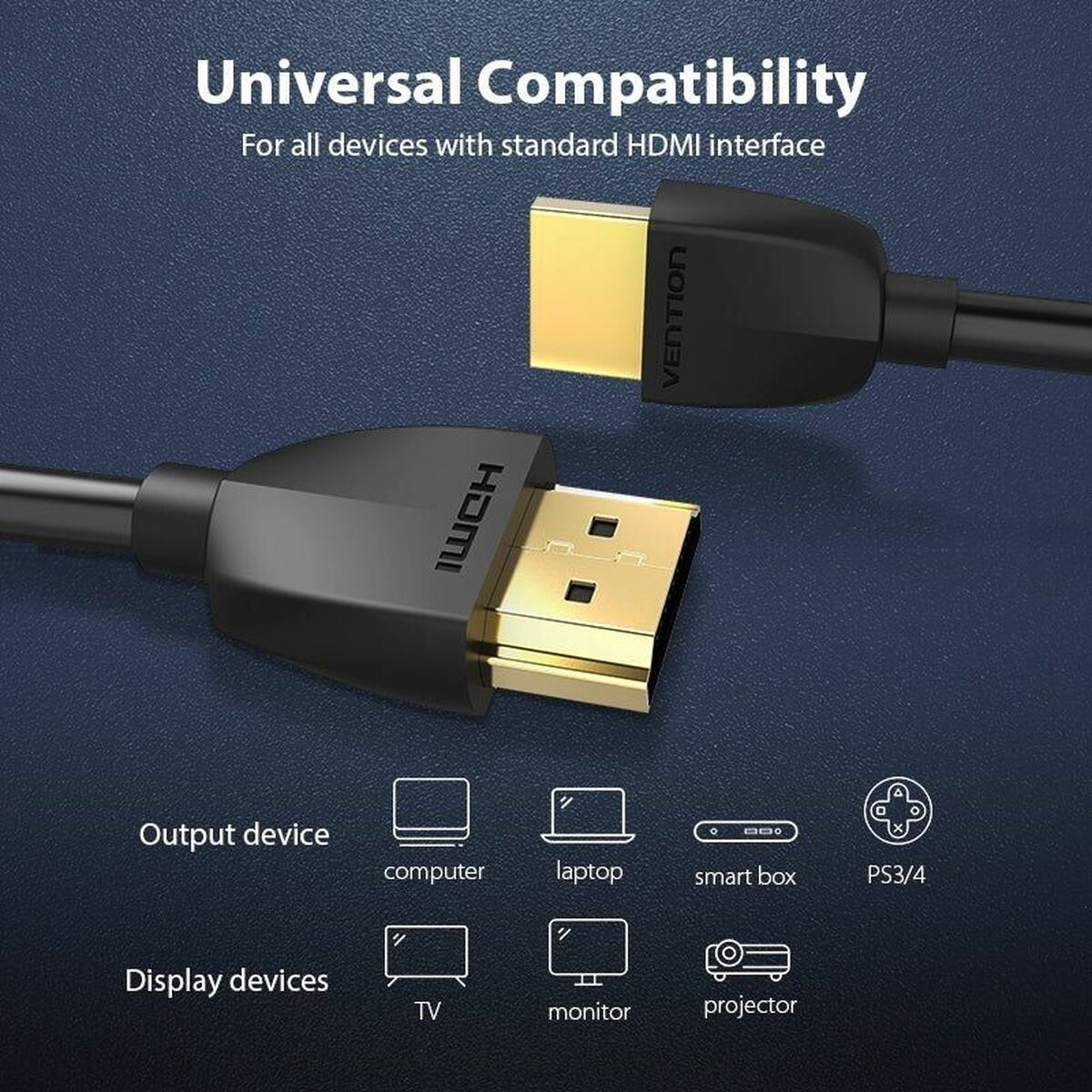 HDMI Kabel Vention AAIBI 3 m Schwarz