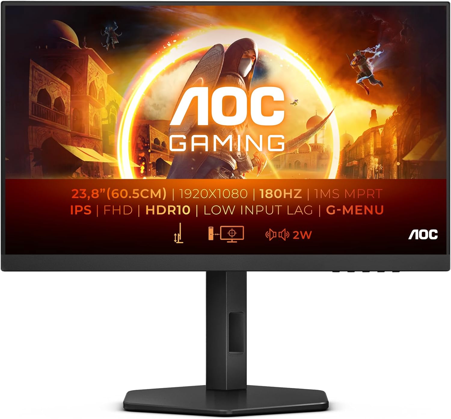 Full HD Gaming Monitor AOC 24G4X 23.8" 180Hz 1ms