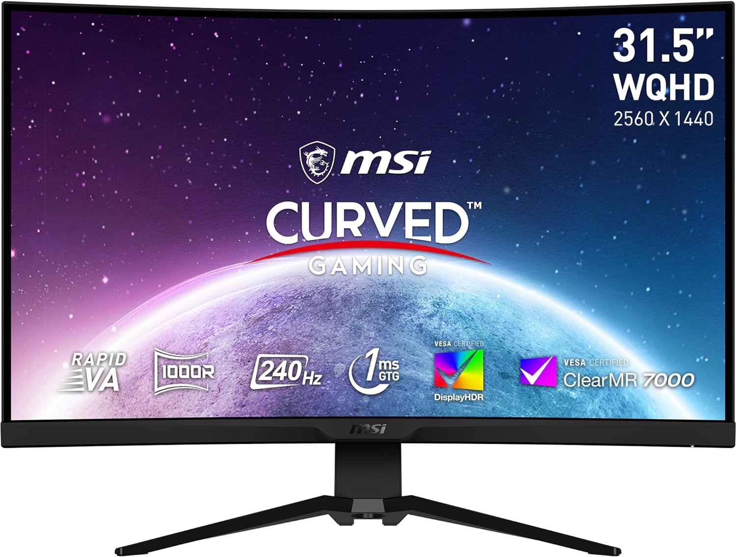 Curved WQHD Gaming Monitor MSI MAG 325CQRXF 32" 170Hz 1ms Curved