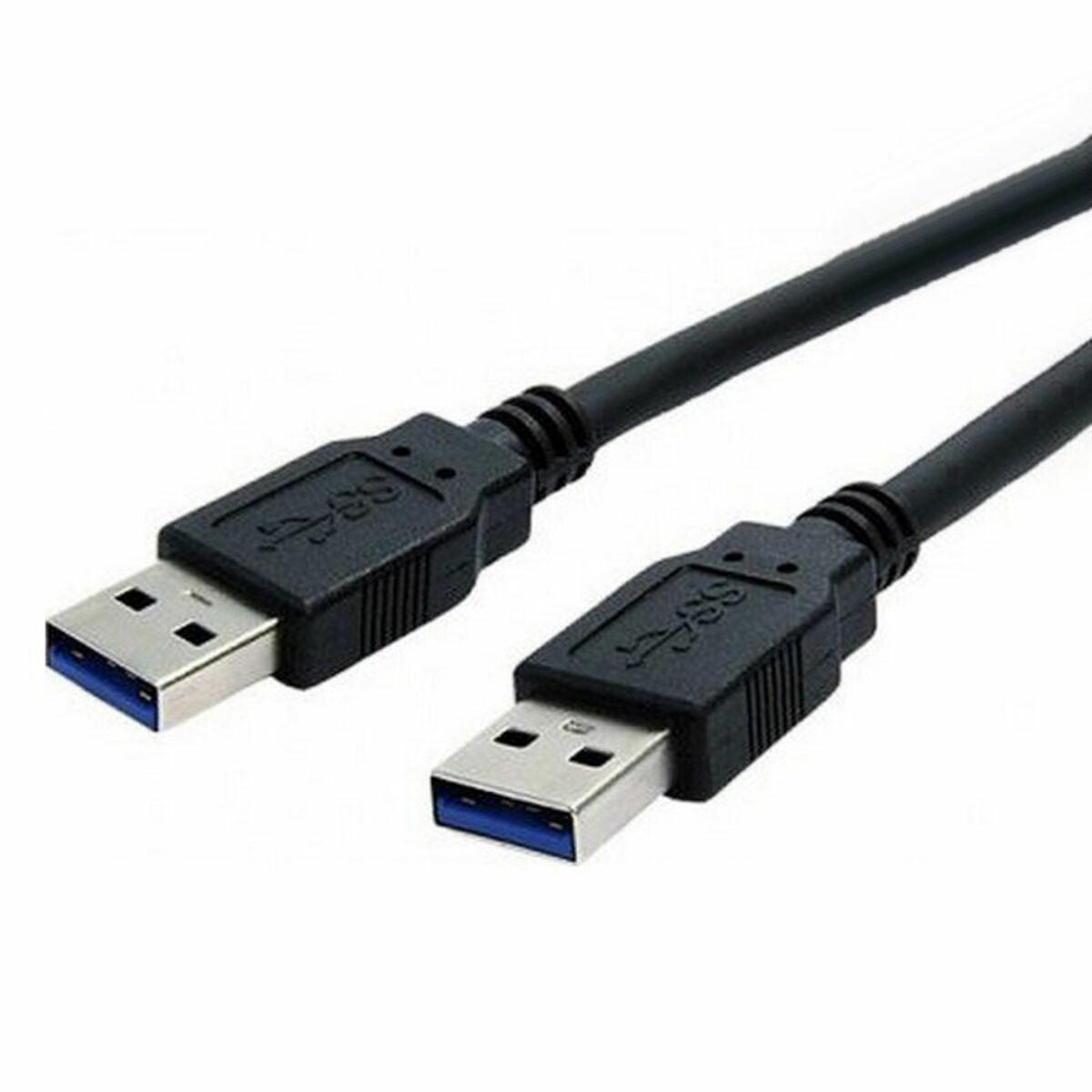 USB 3.0 A zu USB-A-Kabel NANOCABLE 10.01.1002-BK Schwarz 2 m