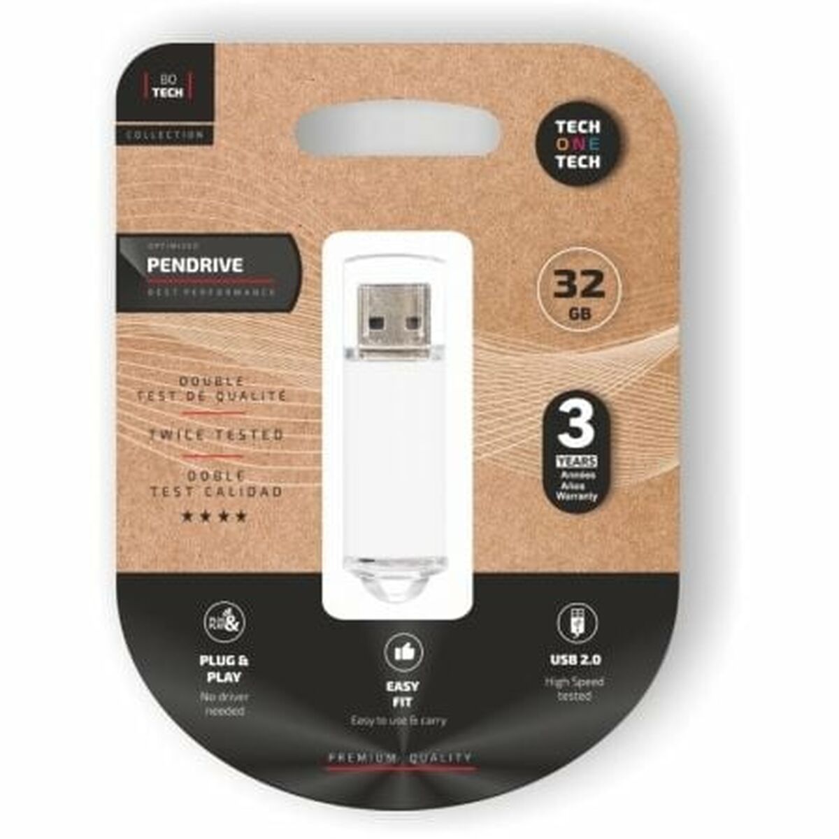 USB Pendrive Tech One Tech TEC3007-32 Weiß 32 GB