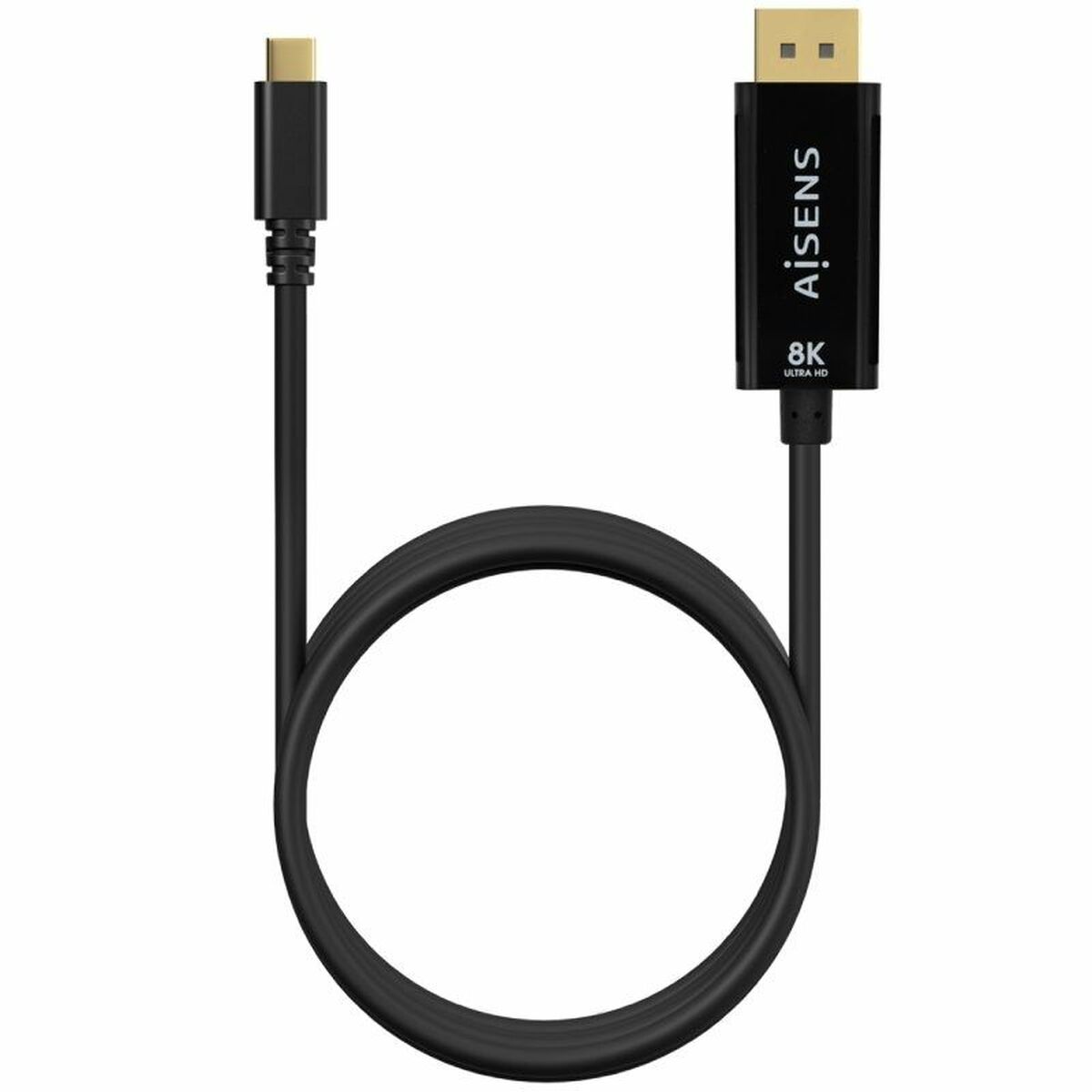 USB-C-zu-DisplayPort-Adapter Aisens A109-0688 Schwarz 80 cm