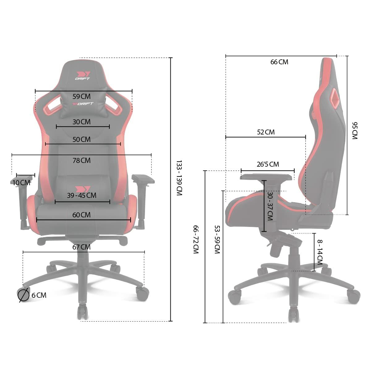 Gaming-Stuhl DRIFT DR600 Schwarz