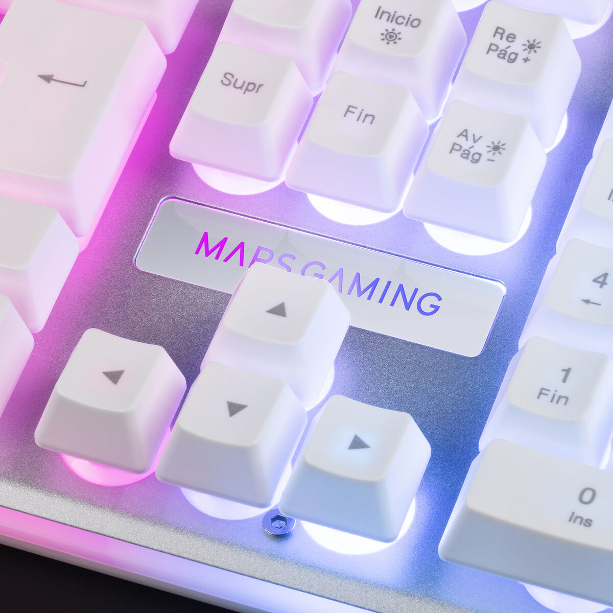 Tastatur Mars Gaming MK220WES RGB Weiß