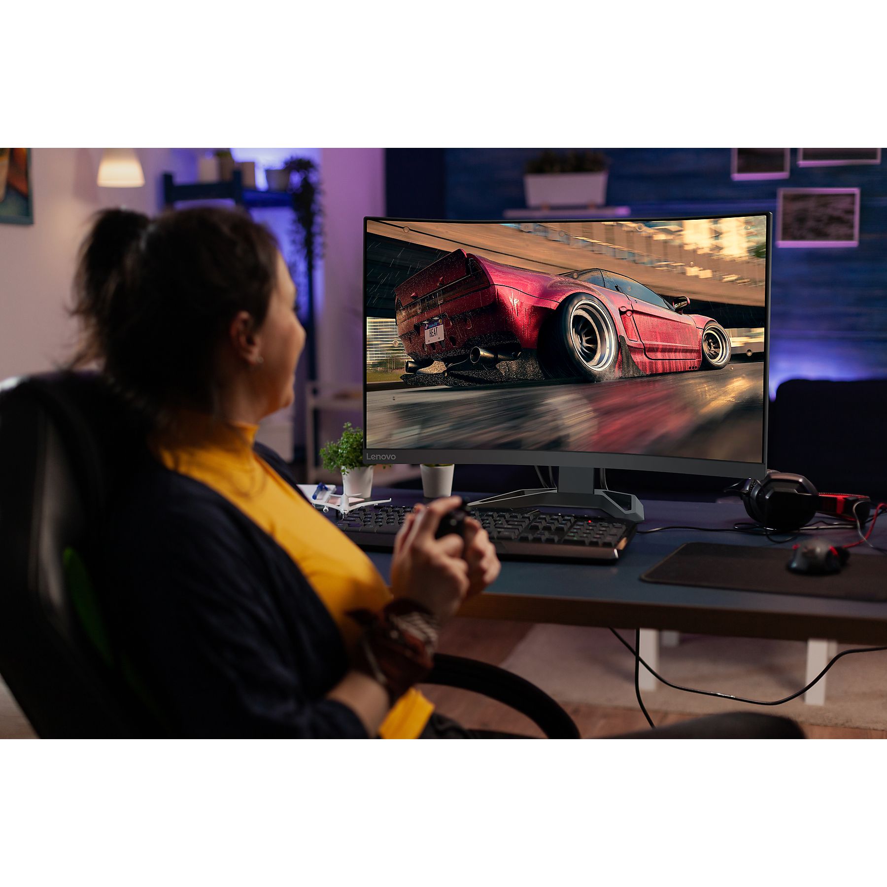 Curved Full HD Gaming Monitor Lenovo G27c-30 27" 165Hz 1ms Gekrümmt