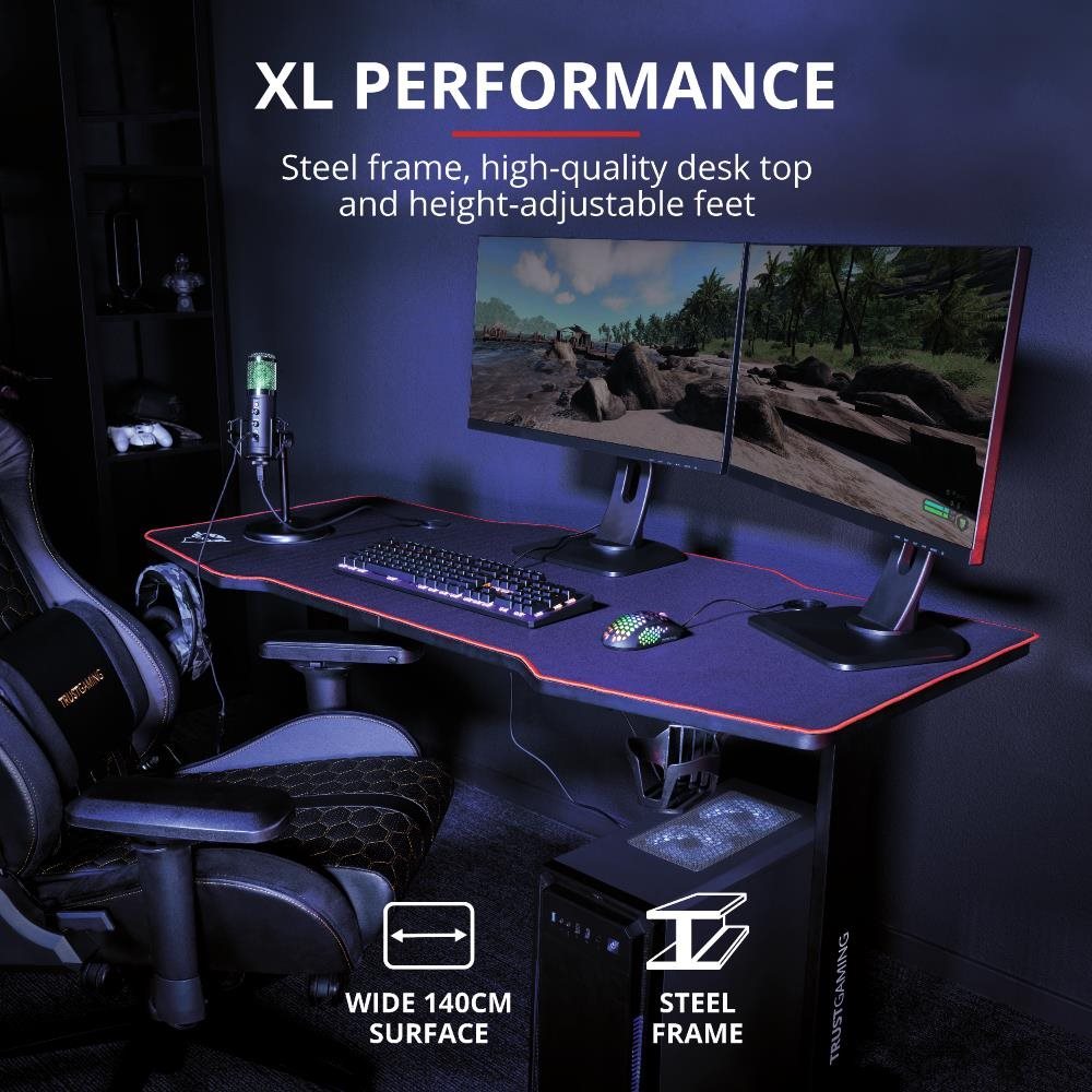 Gaming Tisch Trust GXT1175 Imperius XL (140 x 66 x 75 cm)