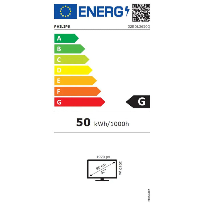 Full HD Monitor Philips 32BDL3650Q 32" Videowall Digital Signage D-LED VA LCD