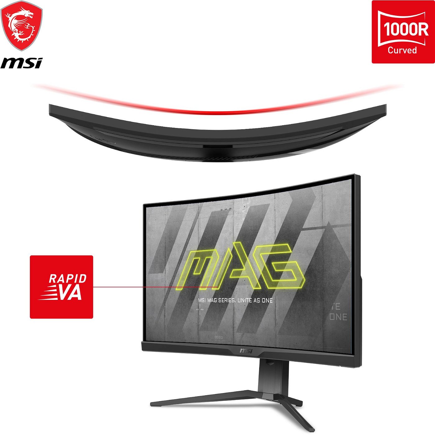 Curved WQHD Gaming Monitor MSI MAG 325CQRF-QD 32" 170Hz 1ms Gekrümmt