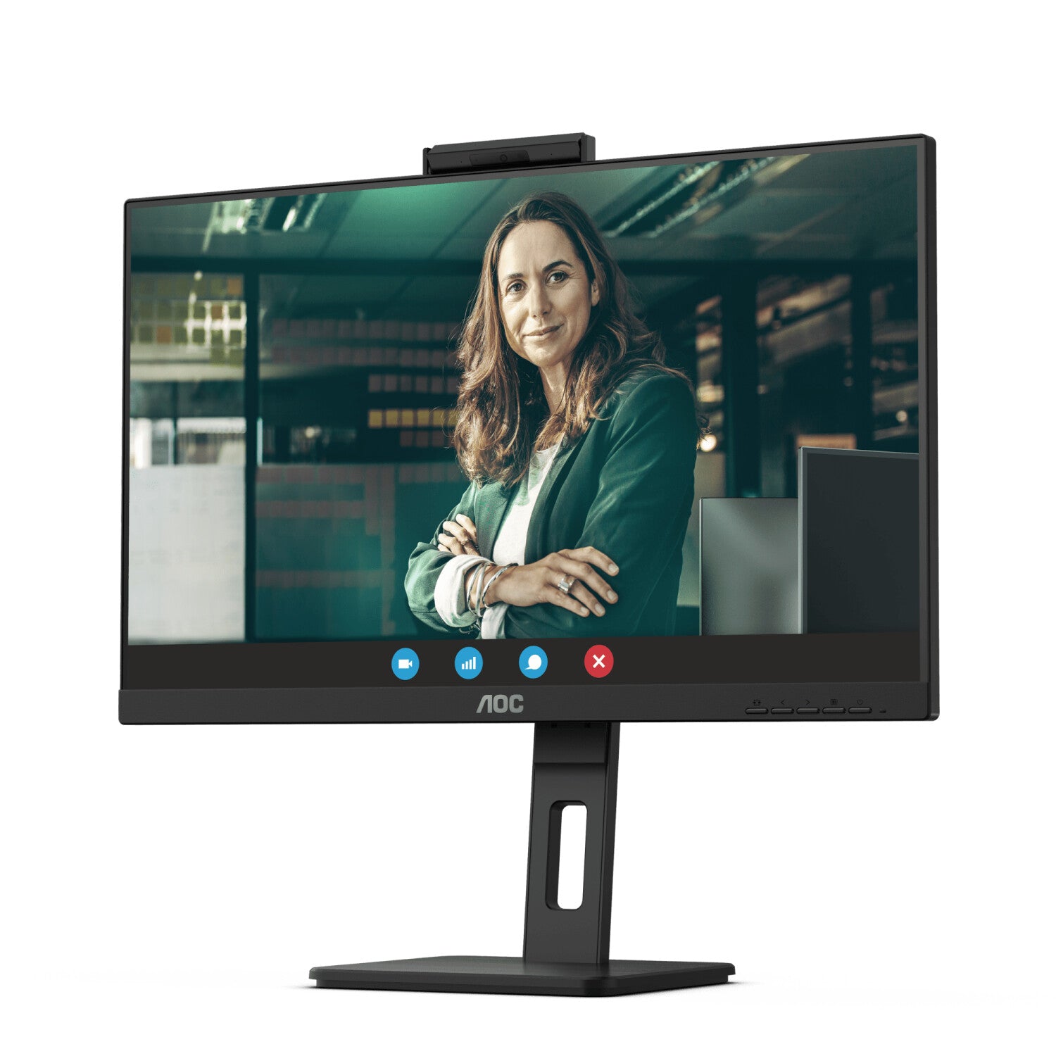 Full HD Monitor mit Webcam AOC 24P3QW 23.8" IPS Flicker free