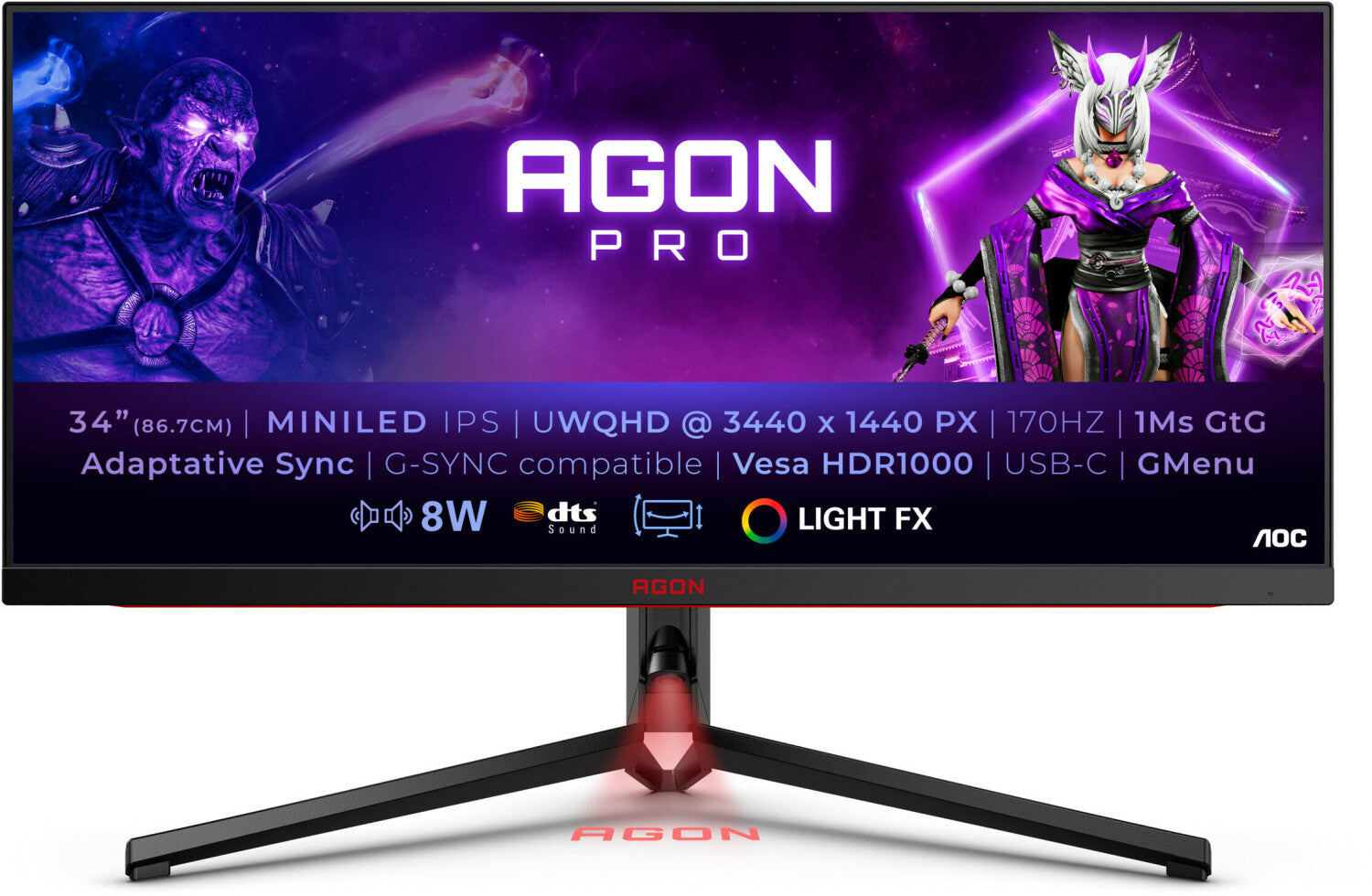 UWQHD Gaming Monitor AOC Agon AG344UXM 34" 170Hz 1ms LED IPS