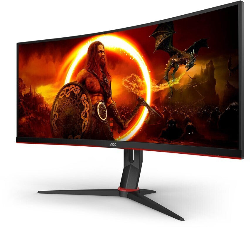 Curved UWQHD Gaming Monitor AOC G2 CU34G2XP/BK 34" 180Hz 1ms Curved