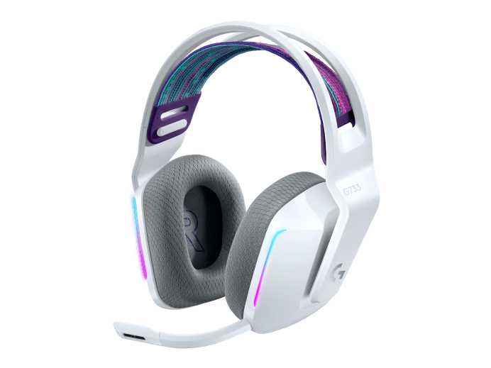 Wireless gaming headset with microphone Logitech G733 white