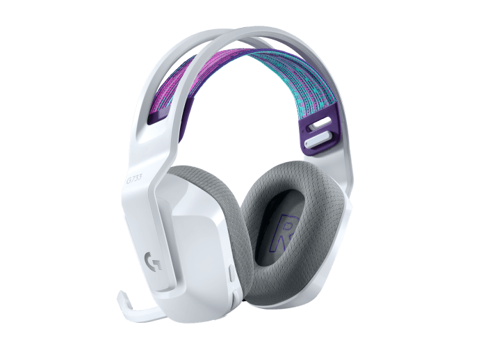 Kabelloses Funk Gaming Headset mit Mikrofon Logitech G733 weiß