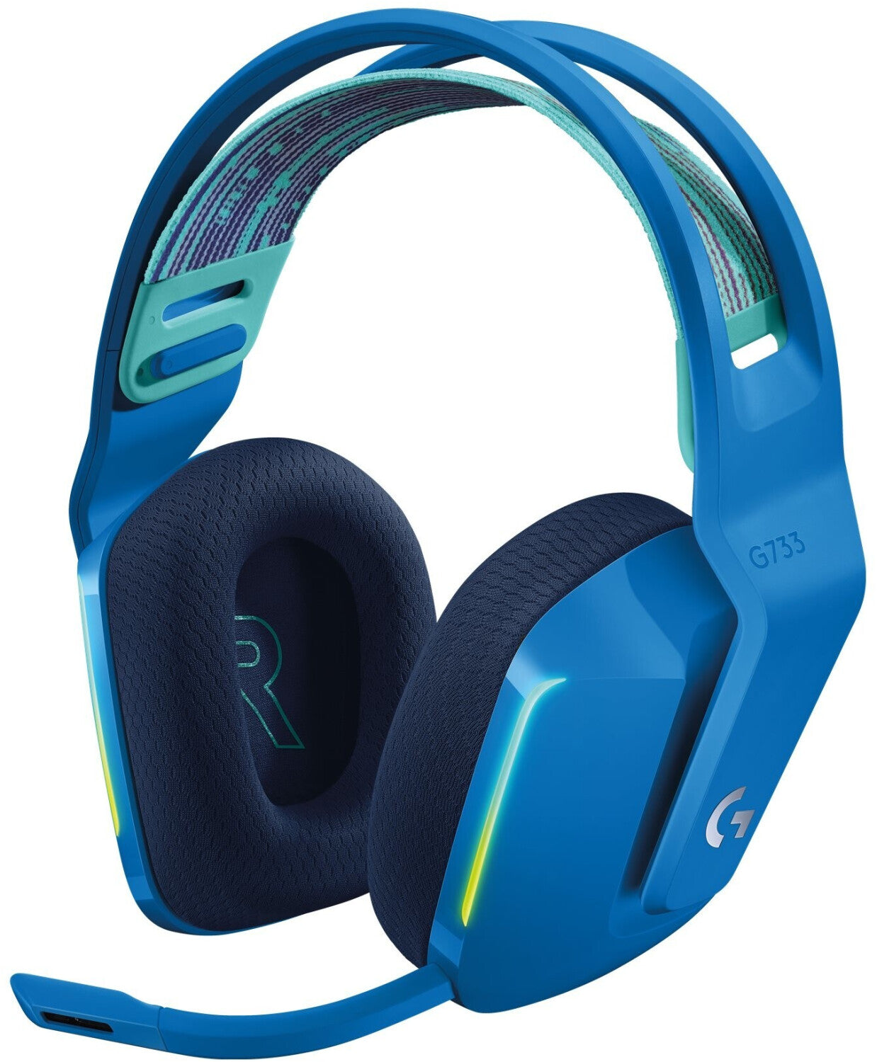 Kabelloses Funk Gaming Headset mit Mikrofon Logitech G733 blau