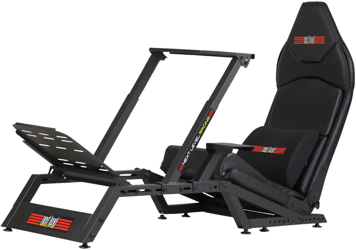 Gaming chair for racing games with steering wheel mount and pedal mount Next Level Racing F-GT Formula and GT Simulator Cockpit