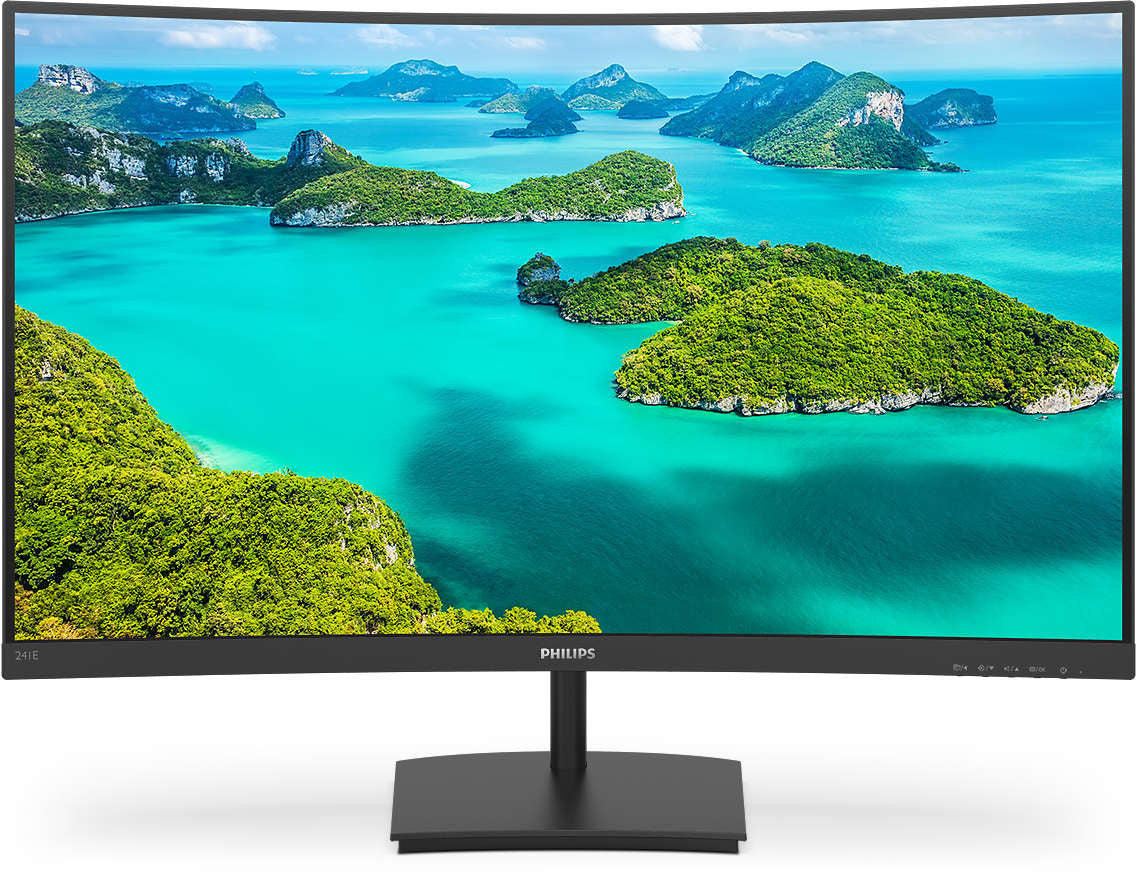 Monitor Philips 241E1SCA/00 FHD LCD 23.6" LED VA LCD Flicker free 50-60 Hz