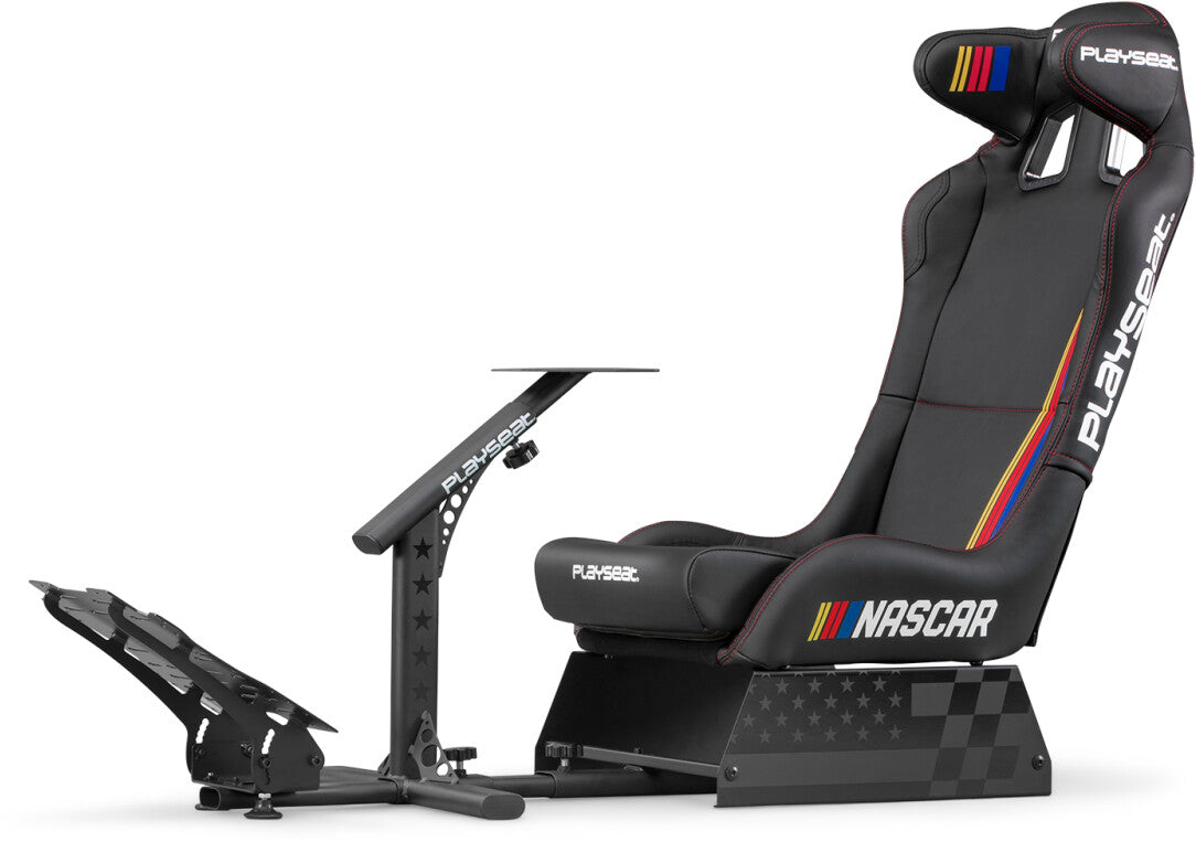 Gaming chair with steering wheel holder and pedal holder Playseat Pro Evolution - NASCAR Edition Black