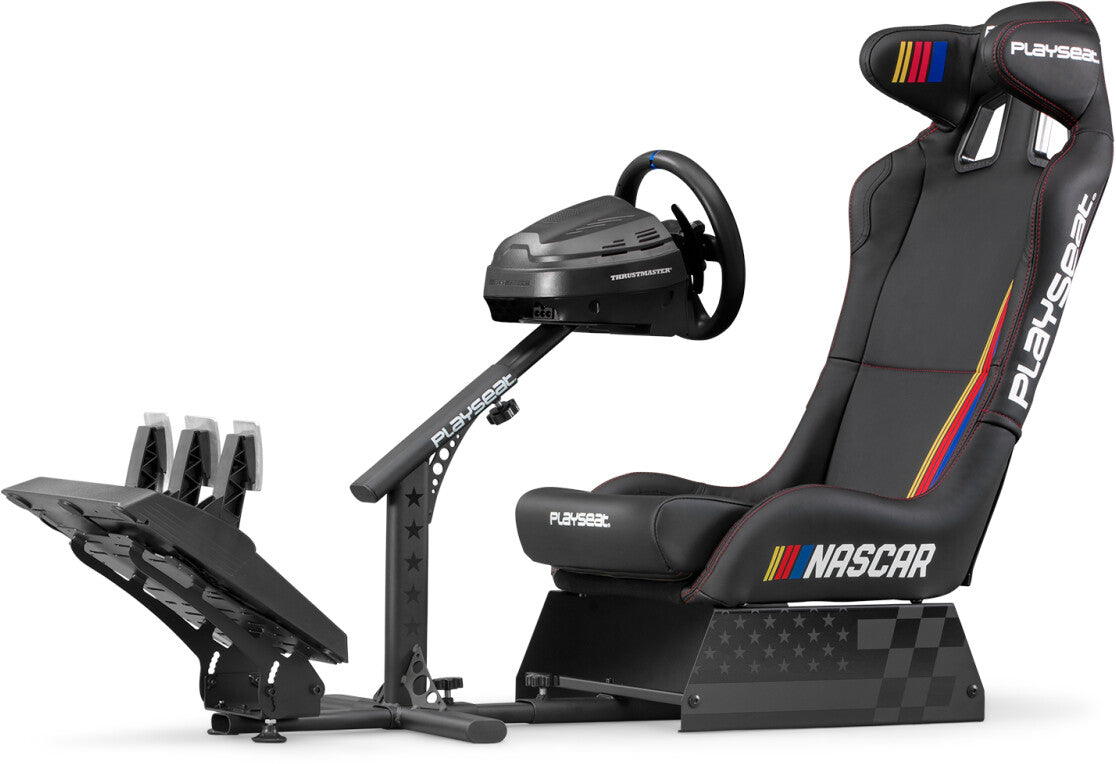 Gaming chair with steering wheel holder and pedal holder Playseat Pro Evolution - NASCAR Edition Black