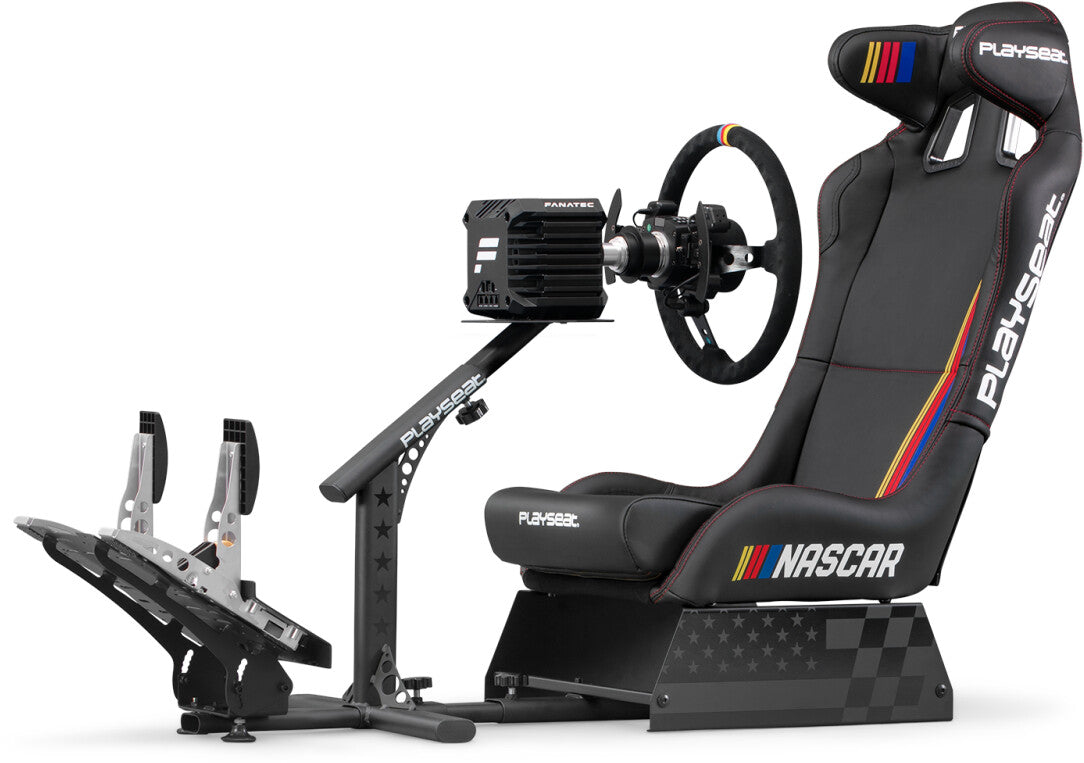 Gaming chair with steering wheel holder and pedal holder Playseat Pro Evolution - NASCAR Edition Black