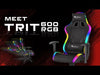 Load and play video in Gallery viewer, Gaming chair with lighting Genesis Trit 600 RGB