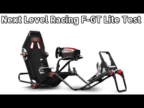 Foldable gaming chair with steering wheel holder, pedal holder and gear lever holder Next Level Racing F-GT Lite Black (75 x 175 x 127 cm)