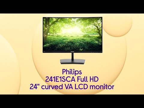 Monitor Philips 241E1SCA/00 FHD LCD 23.6" LED VA LCD Flicker free 50-60 Hz