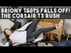 Load and play video in Gallery viewer, Gaming chair Corsair T3 Rush grey/white