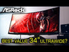 Load and play video in Gallery viewer, Curved UWQHD Gaming Monitor ASRock Phantom Gaming PG34WQ15R3A 34&quot; 165Hz 4ms VA OLED Flicker free Curved