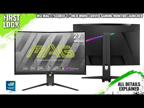 Curved WQHD Gaming Monitor MSI MAG 275CQRXF 27" 240Hz 1ms Curved