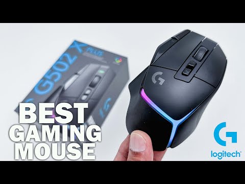 Optical gaming mouse with lighting Logitech G502 X PLUS wireless black 25600 DPI 13 keys RGB