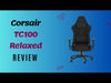 Load and play video in Gallery viewer, Gaming chair Corsair TC100 Relaxed imitation leather black