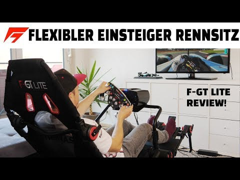 Foldable gaming chair with steering wheel holder, pedal holder and gear lever holder Next Level Racing F-GT Lite Black (75 x 175 x 127 cm)