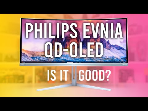 Curved UWQHD Gaming Monitor Philips Evnia 34M2C8600 34" 0.1ms 175Hz Weiß OLED Flicker free Gekrümmt