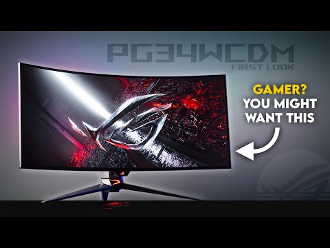 Curved UWQHD Gaming Monitor Asus ROG Swift PG34WCDM 34" 240Hz 0.03ms Gekrümmt