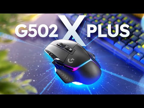 Optische Gaming Maus mit Beleuchtung Logitech G502 X PLUS Wireless schwarz 25600 DPI 13 Tasten RGB