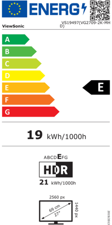 WQHD Monitor Viewsonic VG2709-2K-MHD 27"