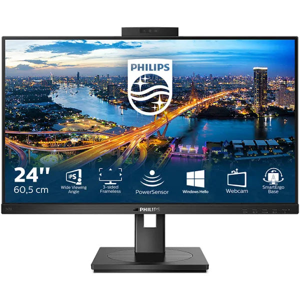 ﻿Full HD monitor with webcam Philips 242B1H/00 23.8" LED IPS Flicker free