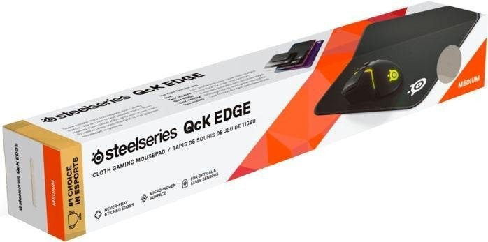 Gaming Mauspad SteelSeries QcK Edge Medium Schwarz M (32 x 27 cm)