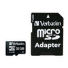 Micro SD memory card with adapter Verbatim 44083