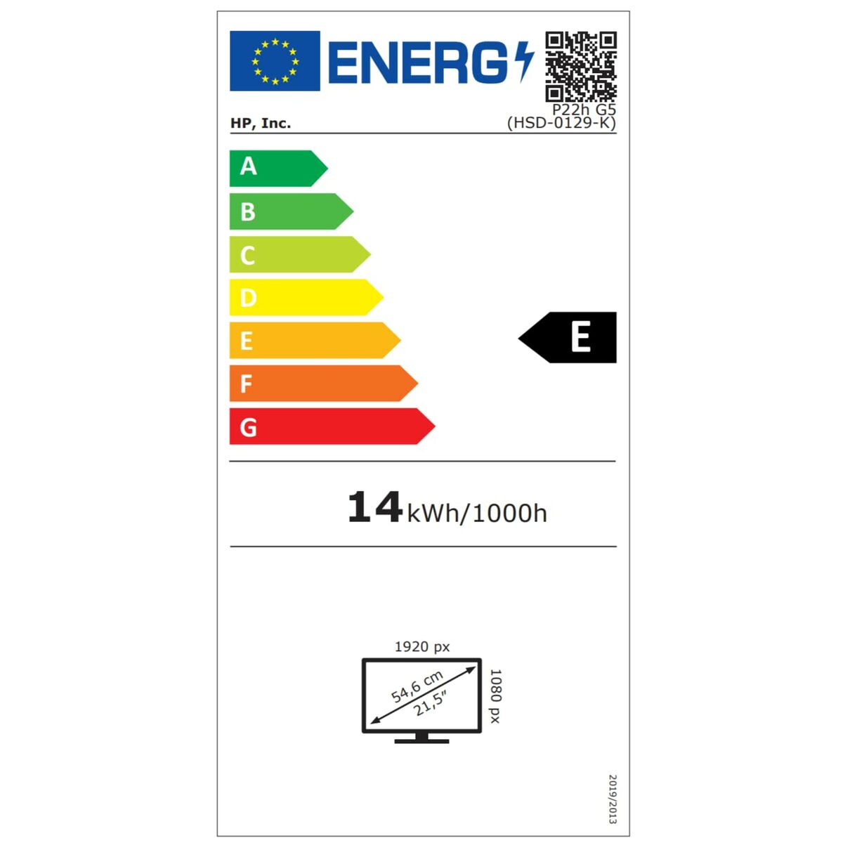 Full HD Monitor HP P22h G5 22" IPS Flicker free