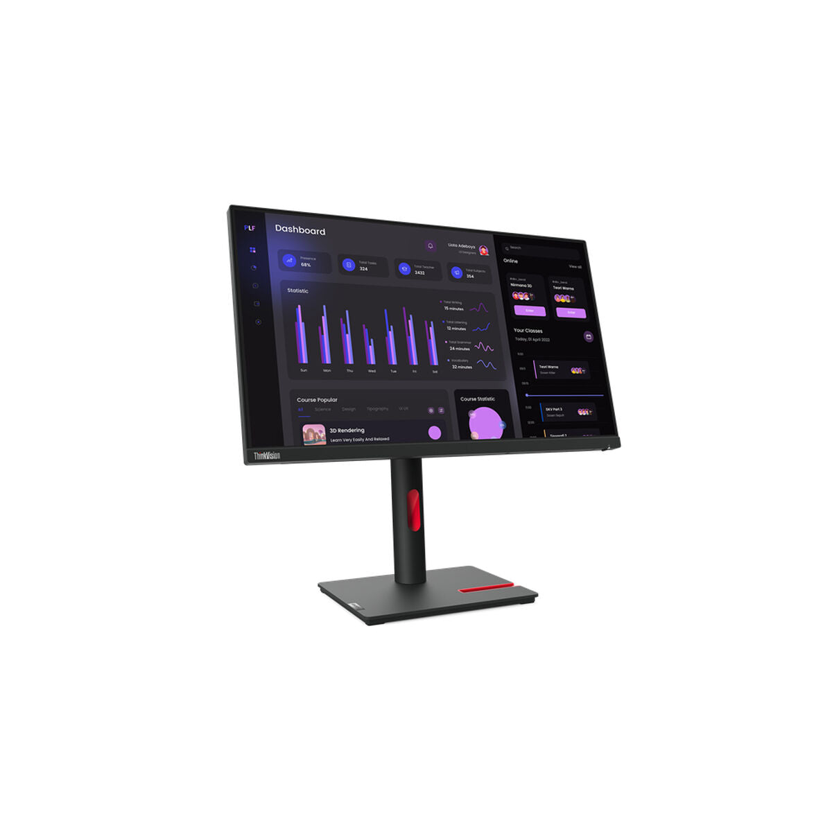 Monitor Lenovo ThinkVision T24i-30 Full HD 23.8" LED IPS Flicker free 60 Hz