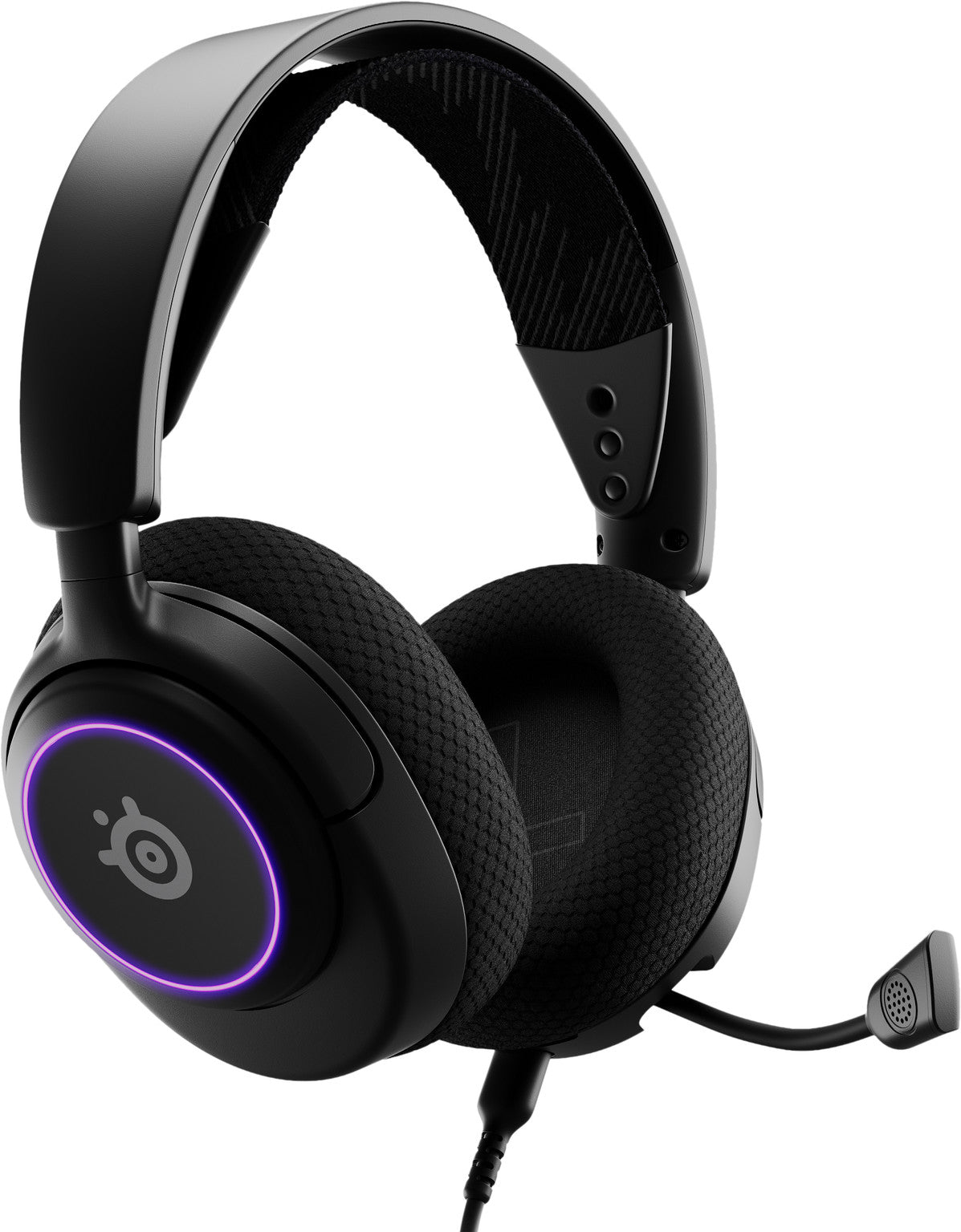 Kabelgebundenes Gaming Headset mit Mikrofon und Beleuchtung SteelSeries Arctis Nova 3 Schwarz